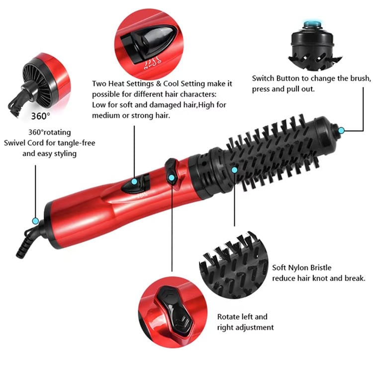 π3-in-1 Hot Air Styler and Rotating Hair Dryer for Dry hair, curl hair, straighten hair