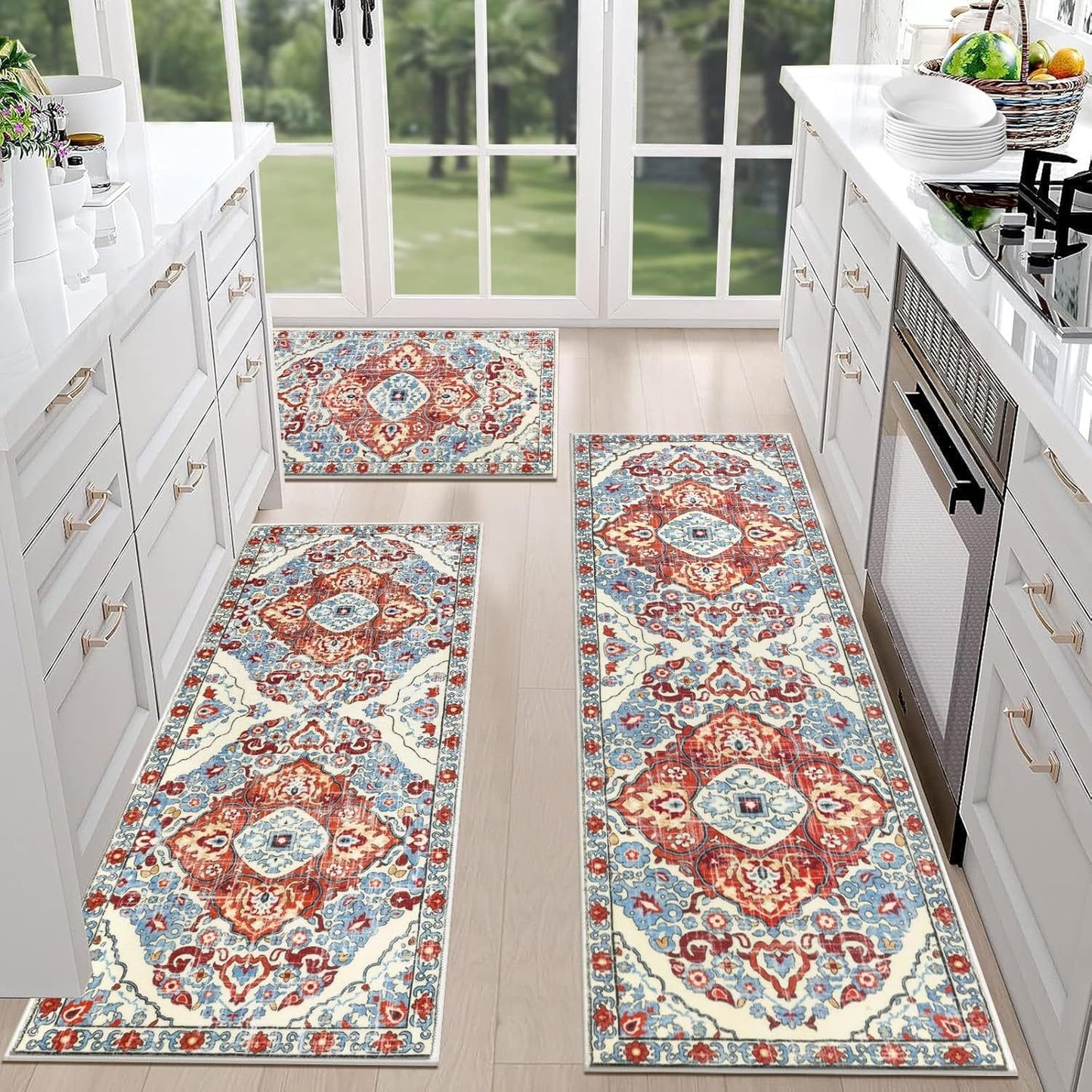 💖Boho Washable Kitchen Rugs - Non-Slip Kitchen Rugs