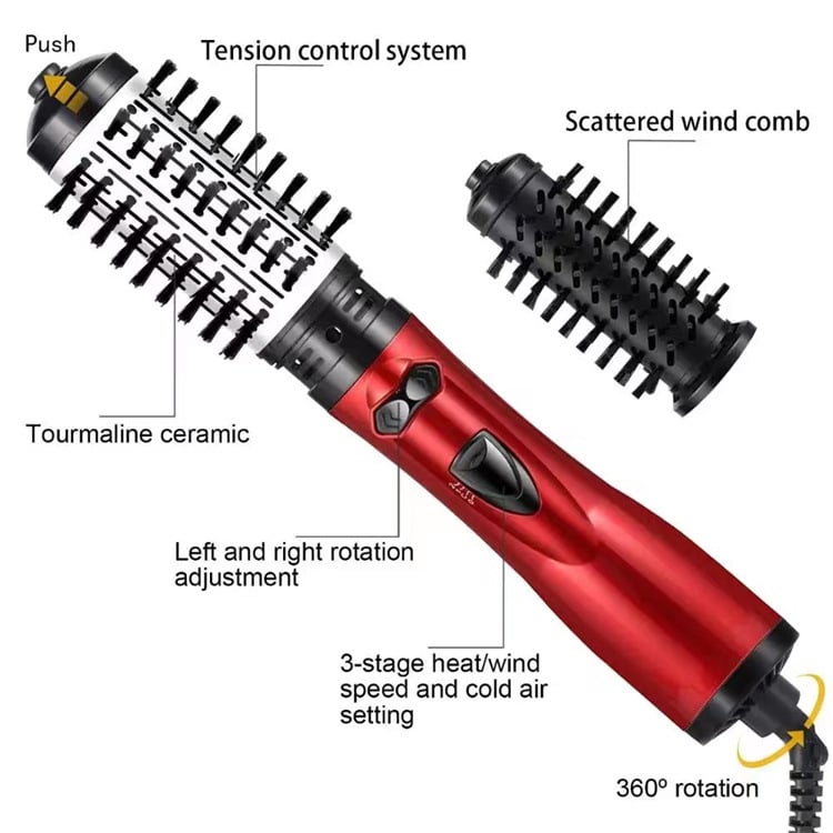 π3-in-1 Hot Air Styler and Rotating Hair Dryer for Dry hair, curl hair, straighten hair