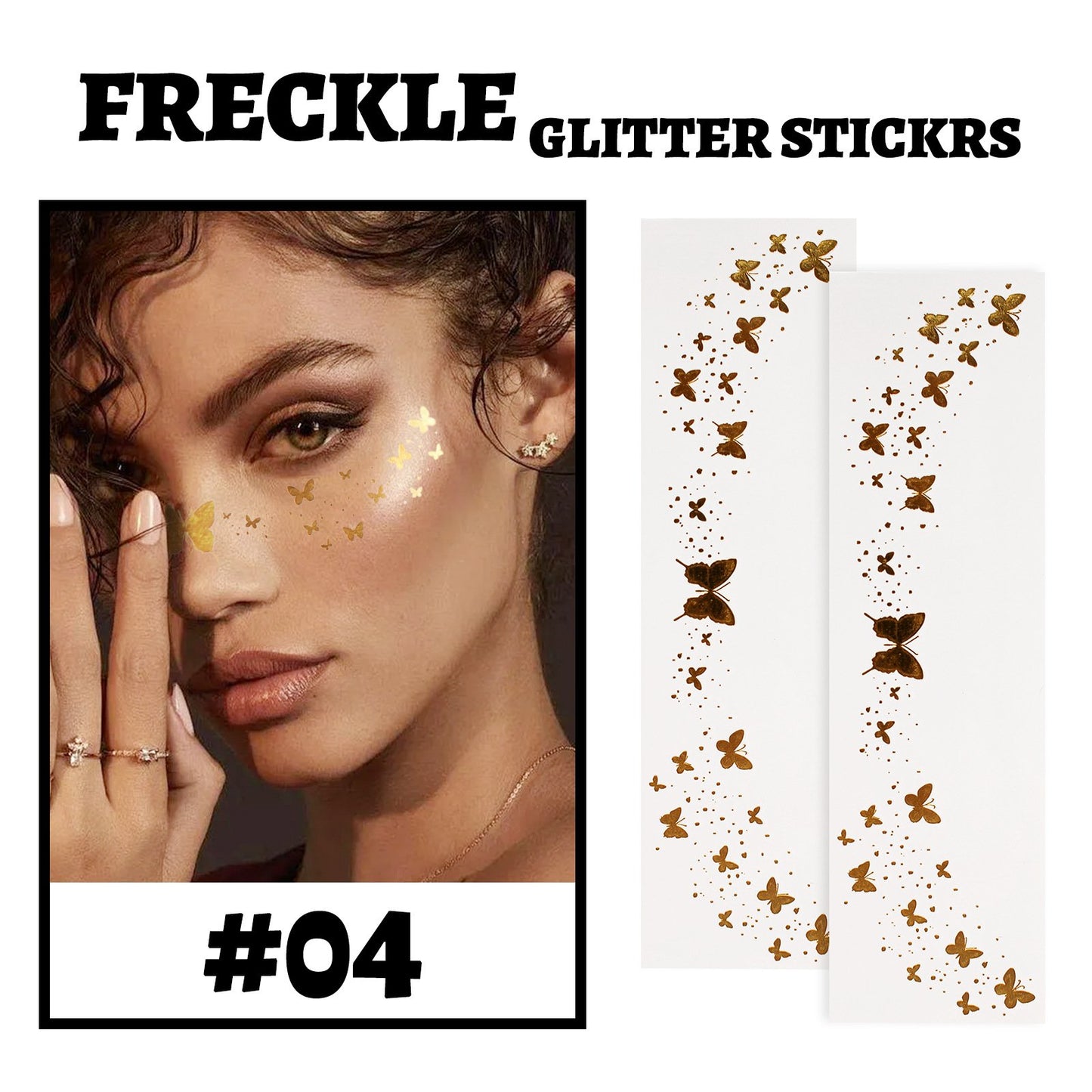 🎁LAST DAY 49% OFF🔥-Gold Glitter Freckles Makeup Patches