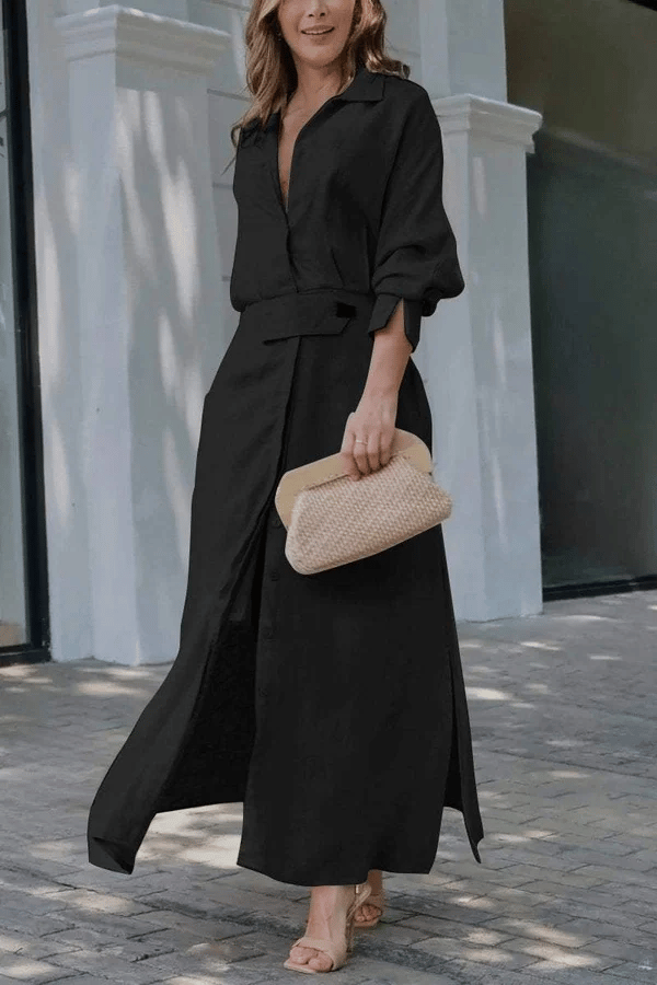 π49% OFFπ2024 Cotton And Linen Solid Color Maxi Dress