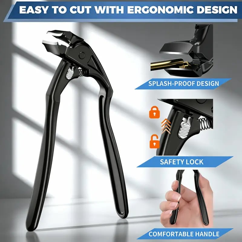 ✂️ Black Curved Nail Clipper – Ergonomic & Easy for Seniors