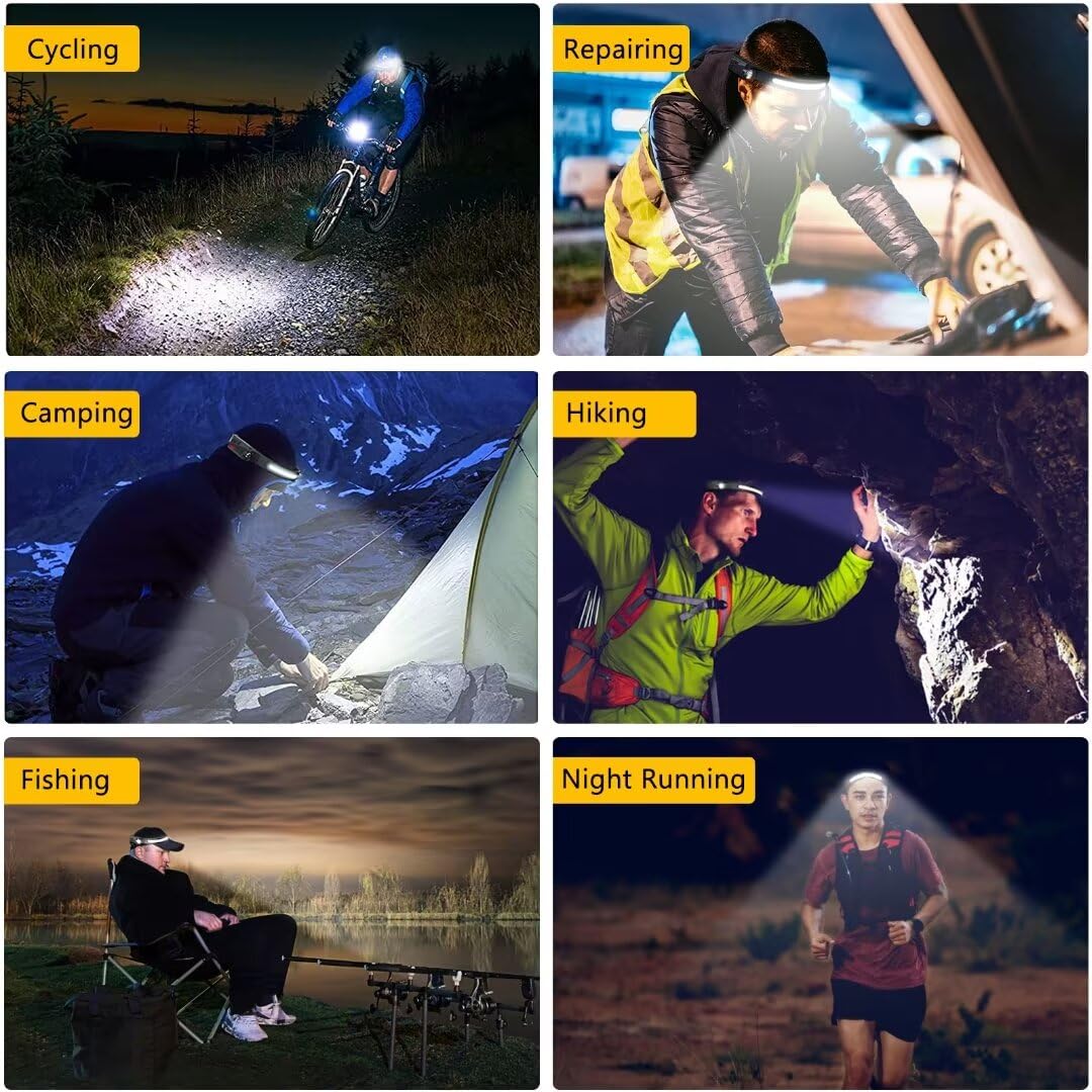 Ultra-Bright 230° Wide Beam Rechargeable LED Headlamp