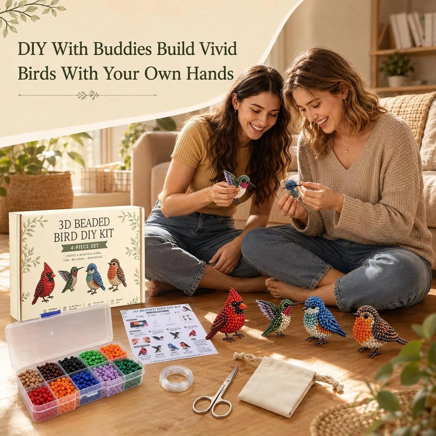 🧵Mini 3D Beaded Animal Craft Kit