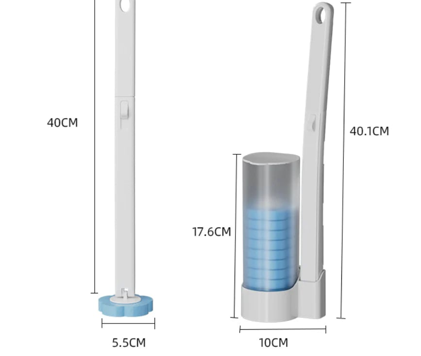 Disposable Replacement Brush Head Toilet Brush Set