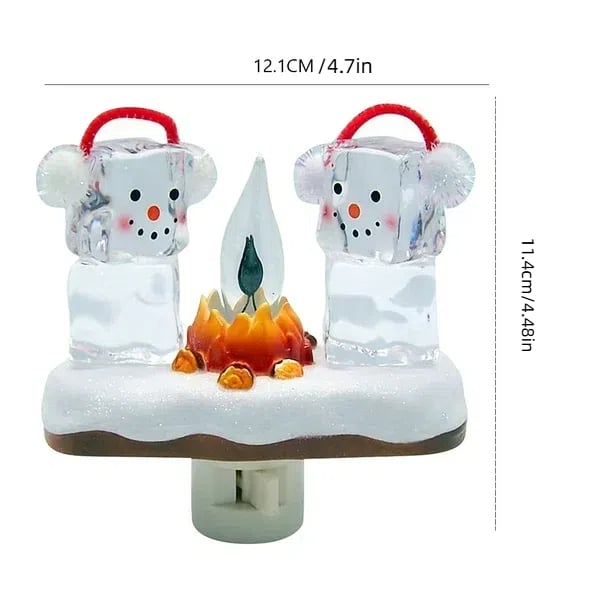 🌲🧊Cute Christmas Ice Cube Bonfire Night Lights