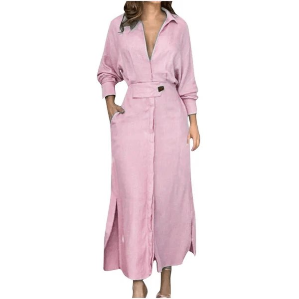 π49% OFFπ2024 Cotton And Linen Solid Color Maxi Dress