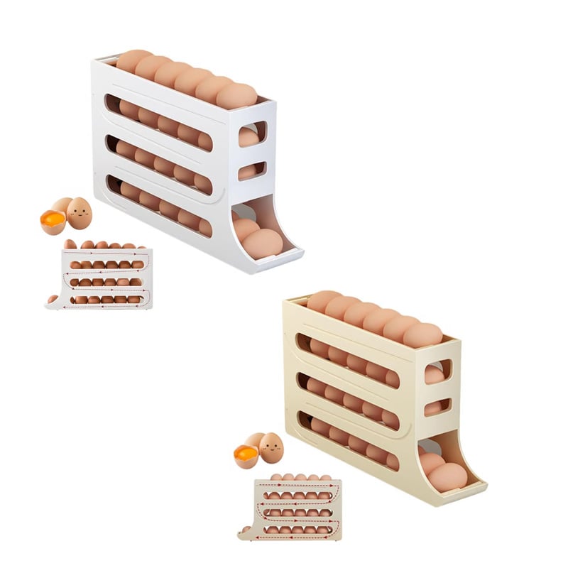 Egg Holder for Fridge, Eggs Dispenser Auto Rolling