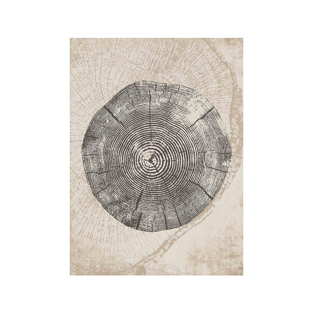 Beige Tree Ring Wall Art
