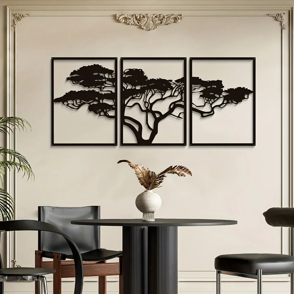 Black Tree Metal Wall Art