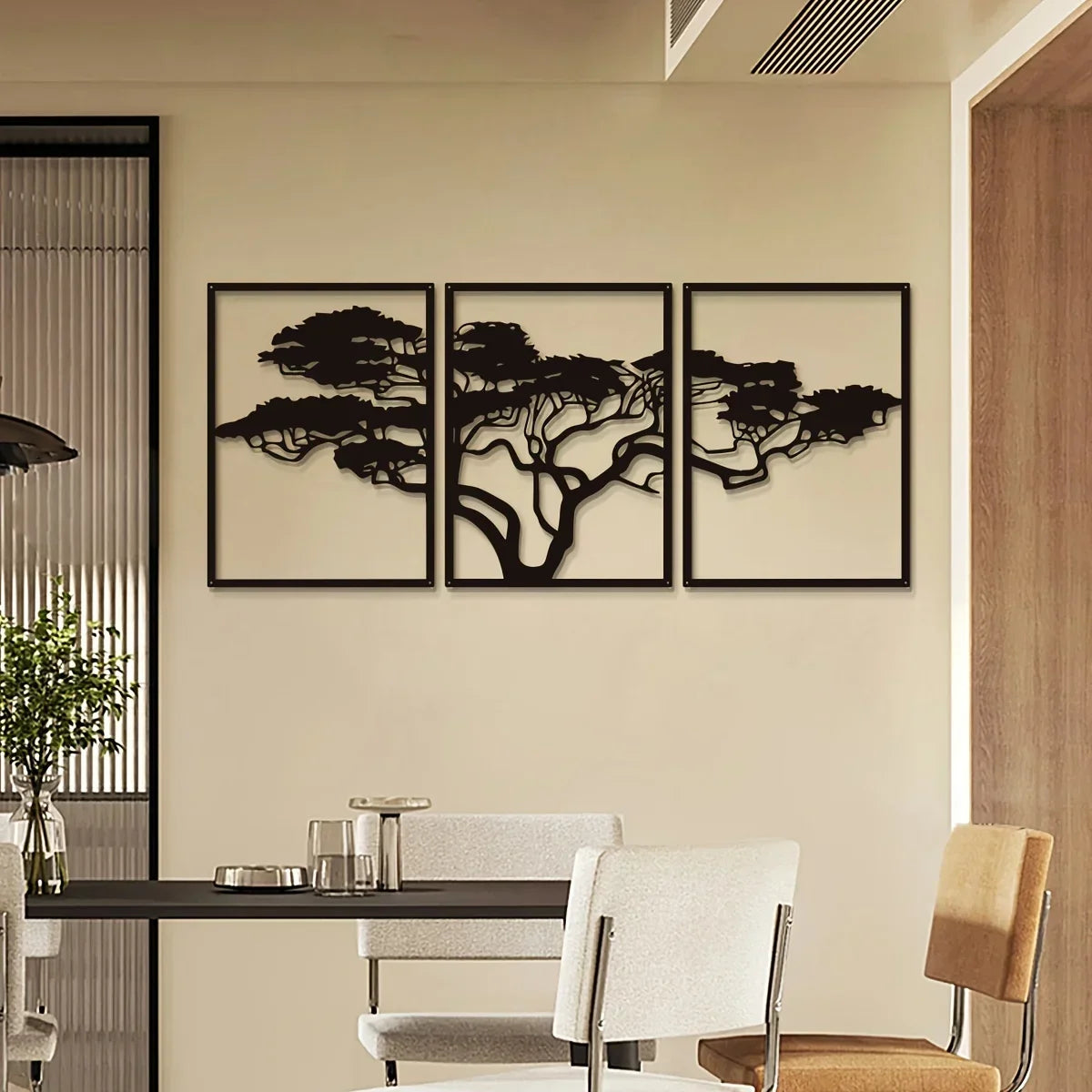 Black Tree Metal Wall Art