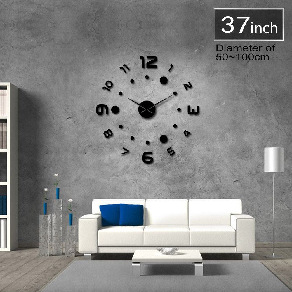 New Real Special Watch Quartz Wall Clocks 3D Acrylic DIY Wall Art Giant Clock Design Luxury Large Decorative Clocks Duvar Saati