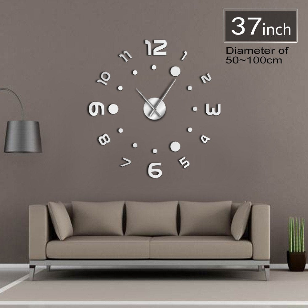 New Real Special Watch Quartz Wall Clocks 3D Acrylic DIY Wall Art Giant Clock Design Luxury Large Decorative Clocks Duvar Saati