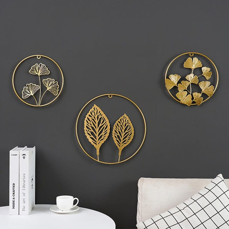 Round Gold Wall Decals
