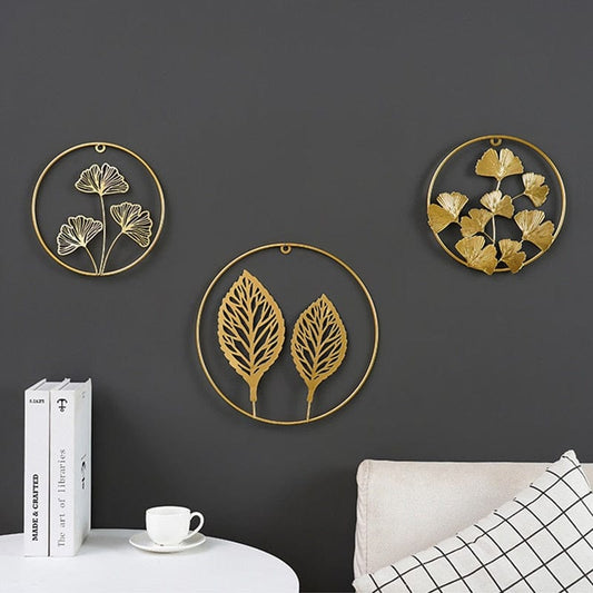 Round Gold Wall Decals
