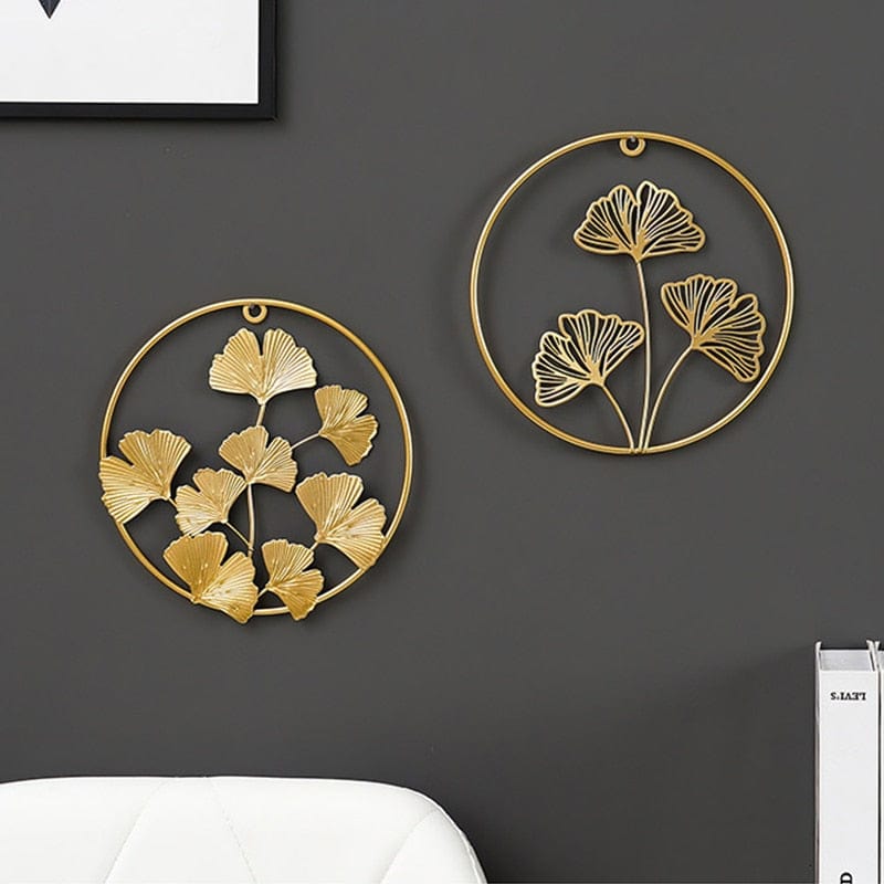 Round Gold Wall Decals