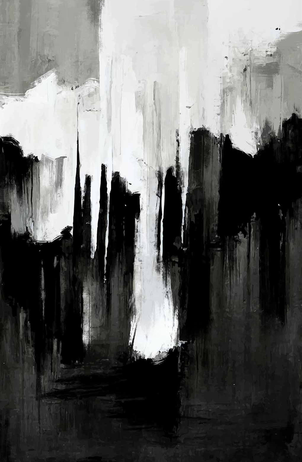 Minimalist Black White Canvas Wall Art