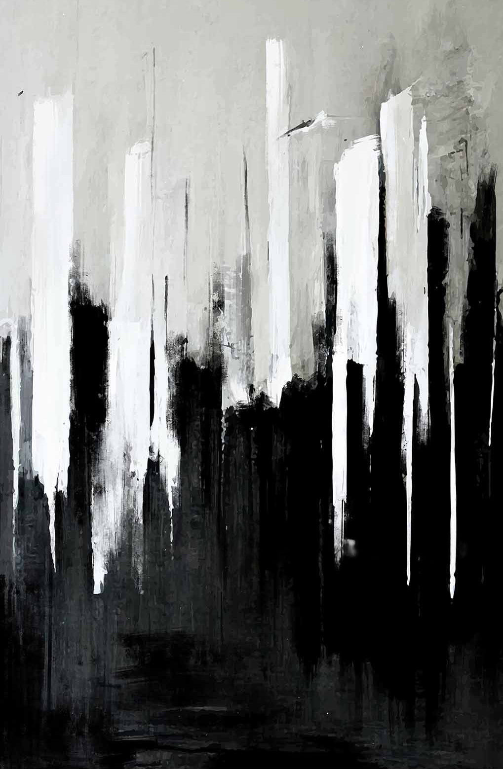 Minimalist Black White Canvas Wall Art