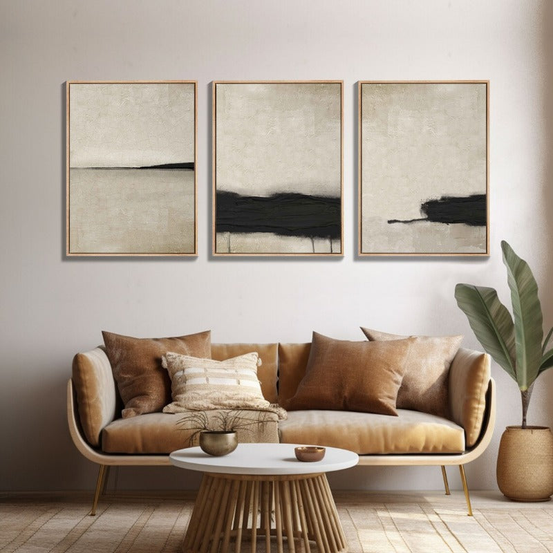 Neutral Elegance Abstract Canvas Wall Art