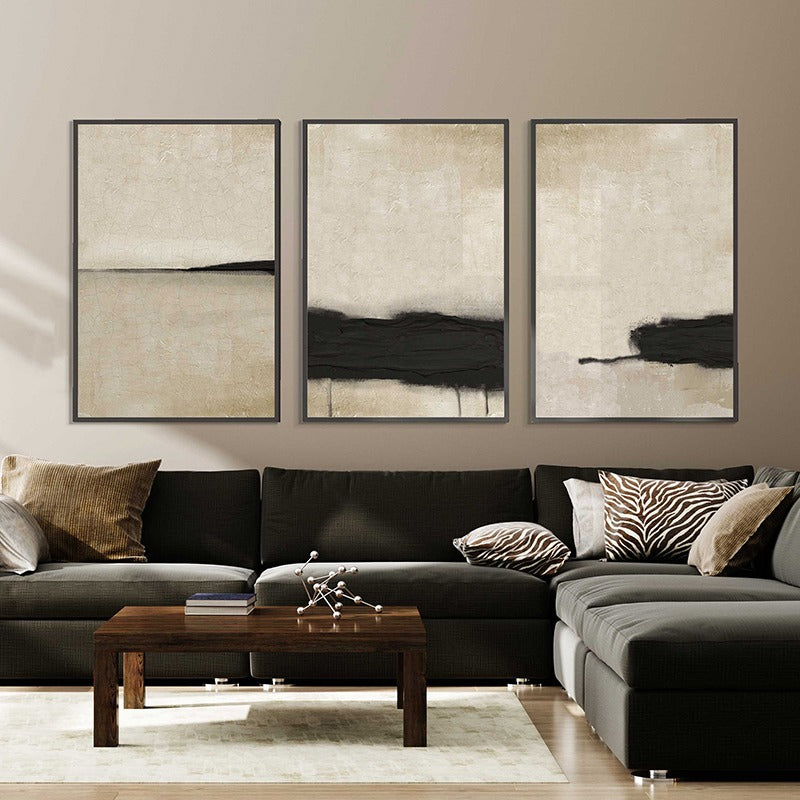 Neutral Elegance Abstract Canvas Wall Art