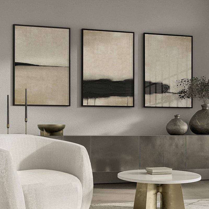 Neutral Elegance Abstract Canvas Wall Art