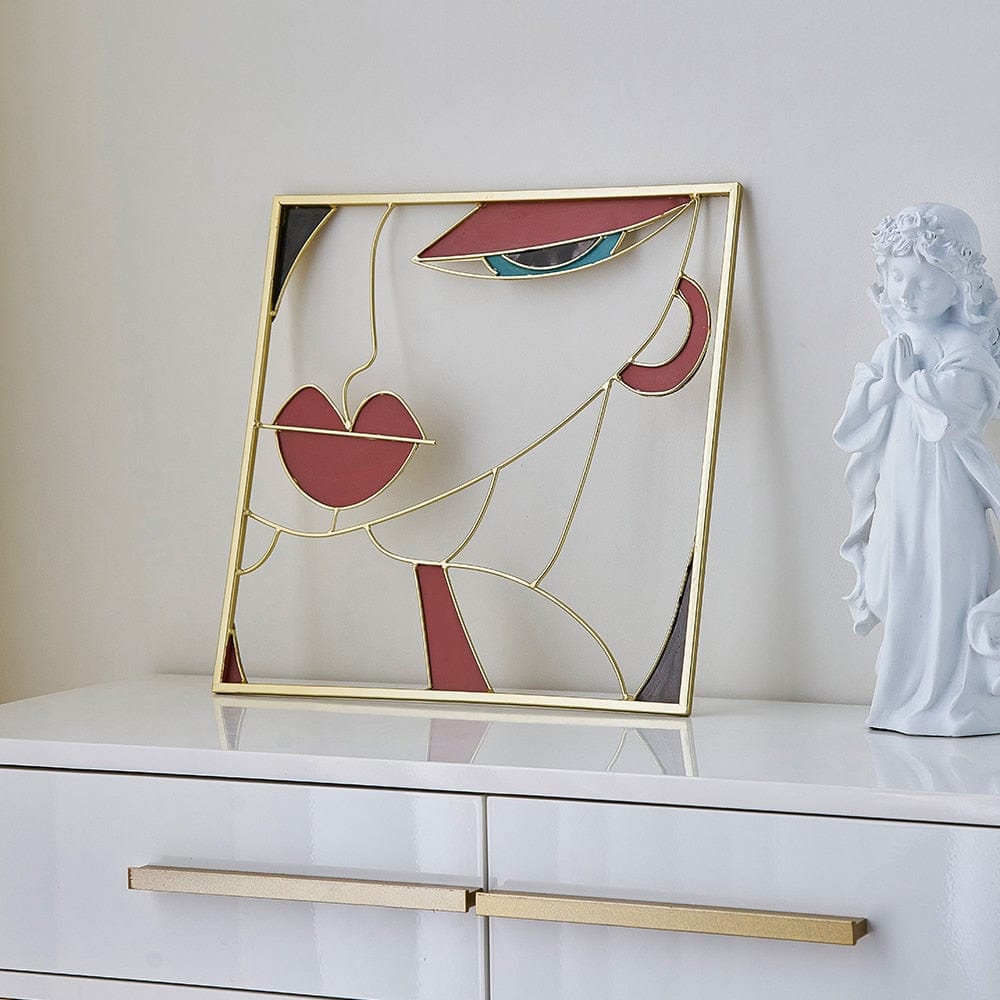 Female Face Macrame Art