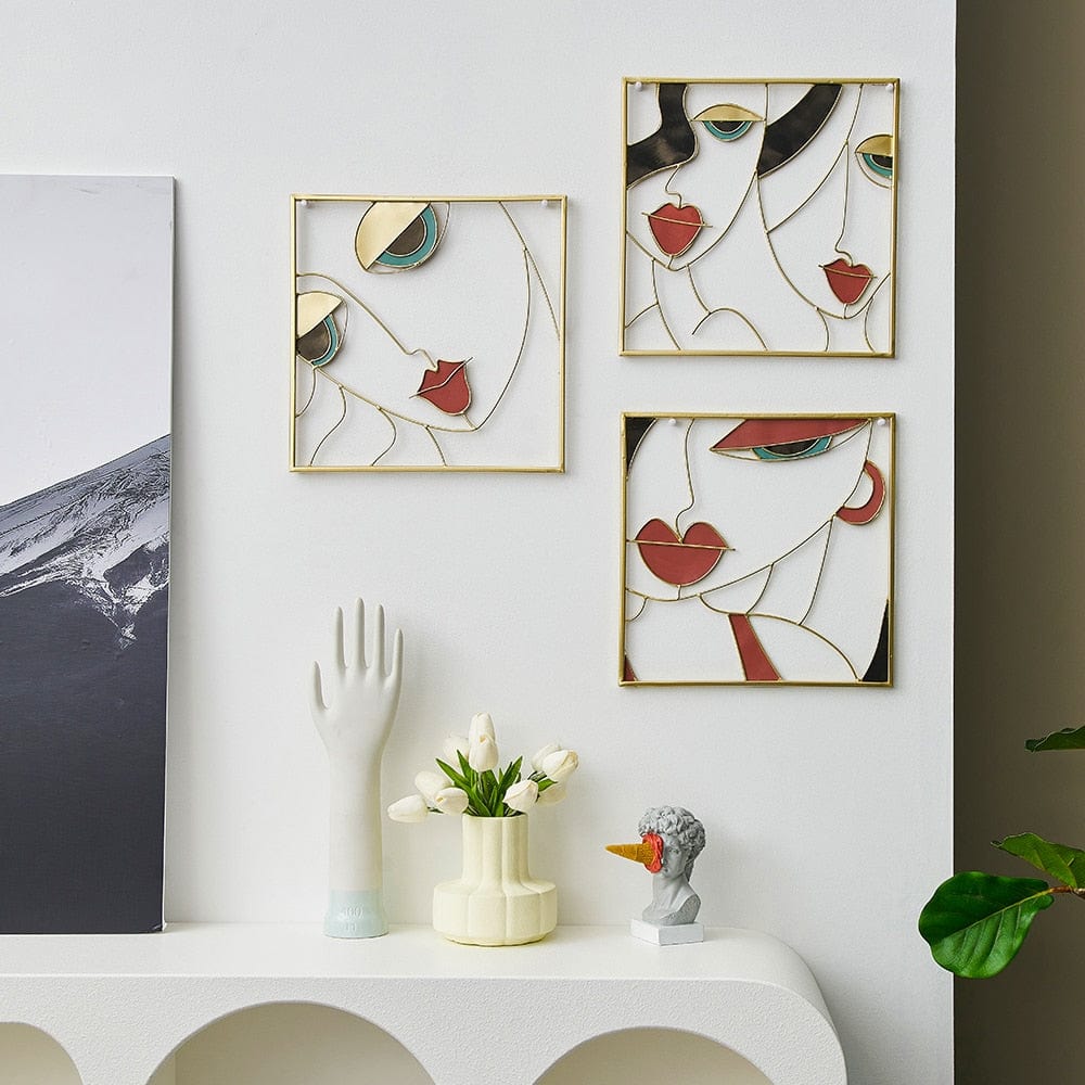 Female Face Macrame Art