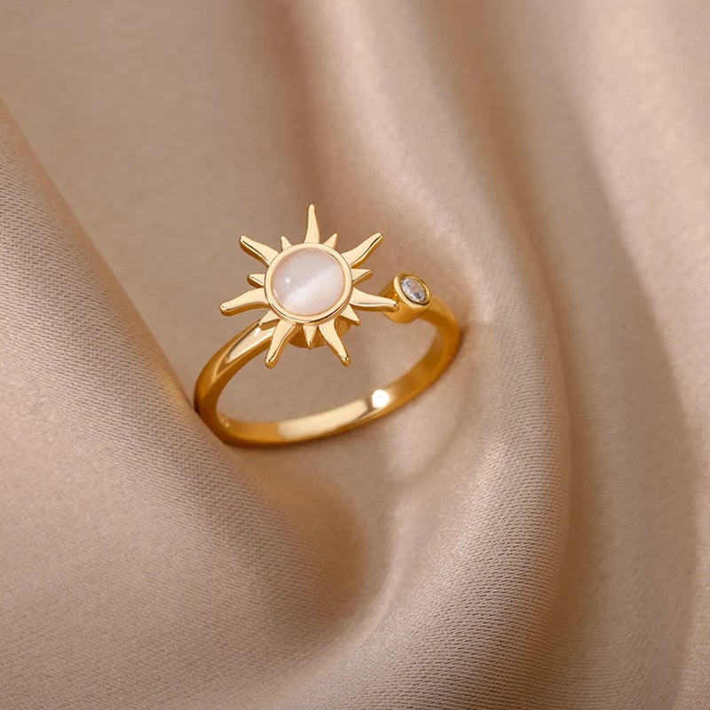 Unzip Spinning Sunflower Ring