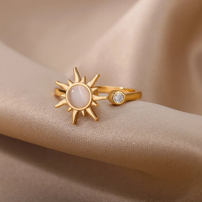 Unzip Spinning Sunflower Ring