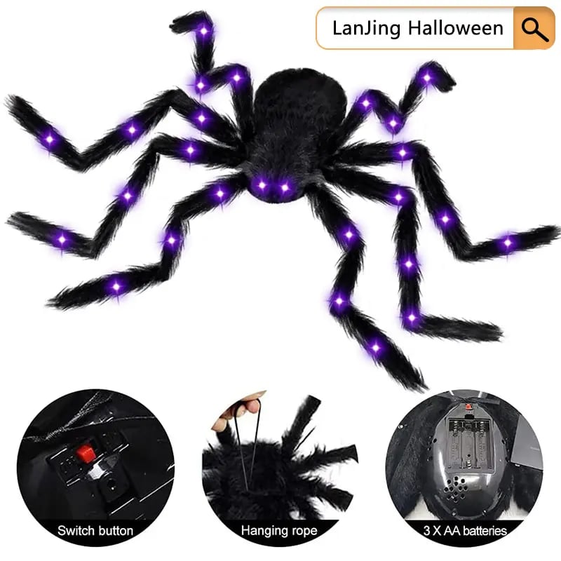Halloween Glowing Spider Web Lights