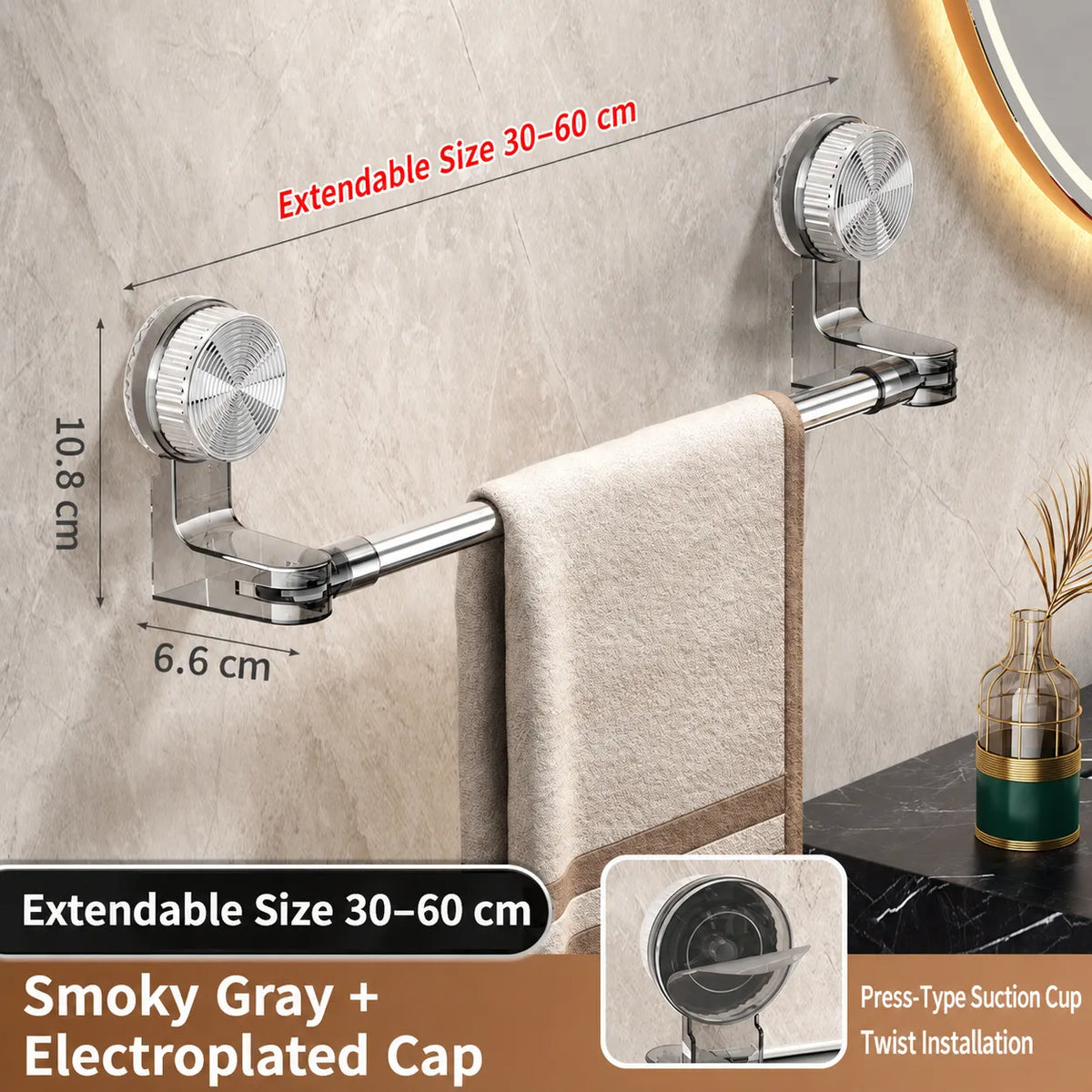 ☀️Best-Selling Drill-Free Telescopic Towel Rack