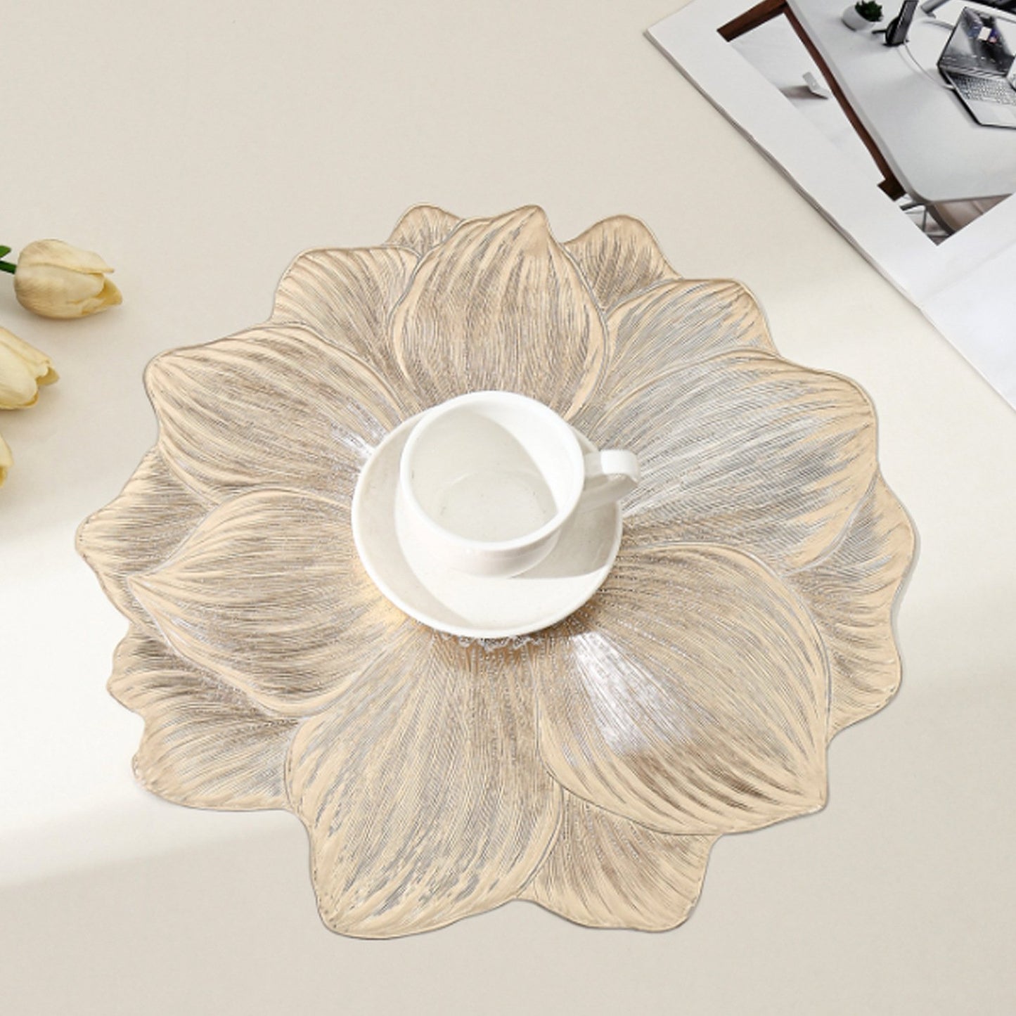 🌸Daily Necessities🌸3D Flower Heat-Resistant Stain-Resistant Placemats