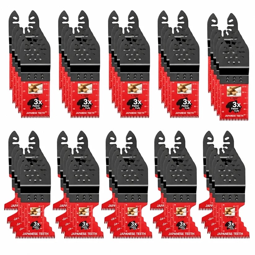 Japanese-Tooth Oscillating Saw Blades — Universal Fit, 10–50 Pcs