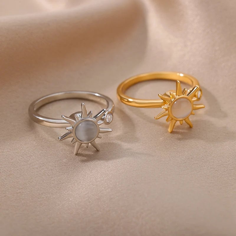 Unzip Spinning Sunflower Ring