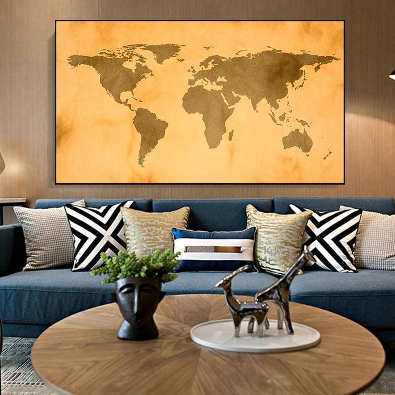 Texture World Map Canvas