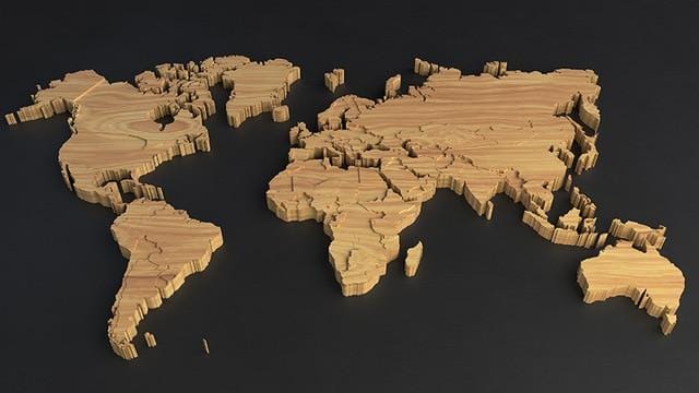 Texture World Map Canvas