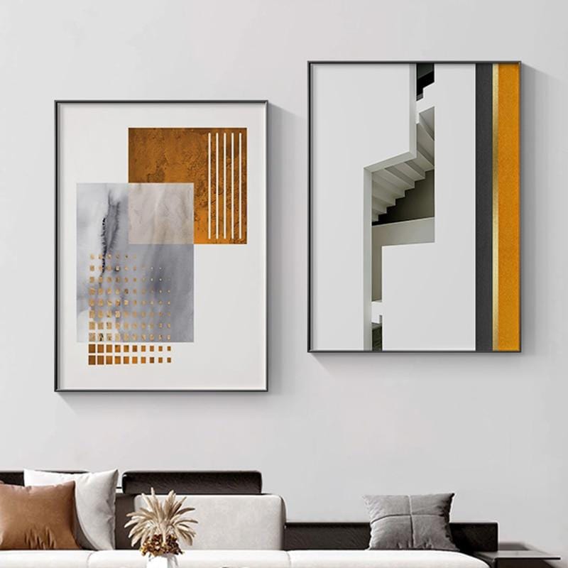 Geometric Space Canvas Art