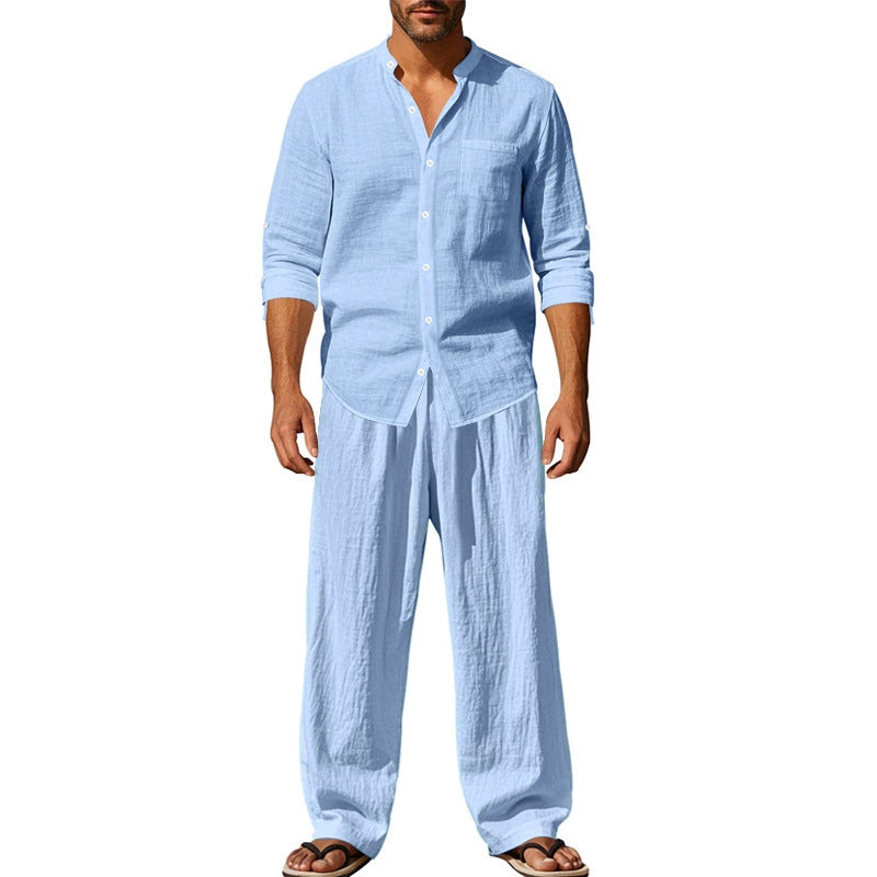 ✨New Arrival✨Men's Casual Breathable Shirt and Pants Set