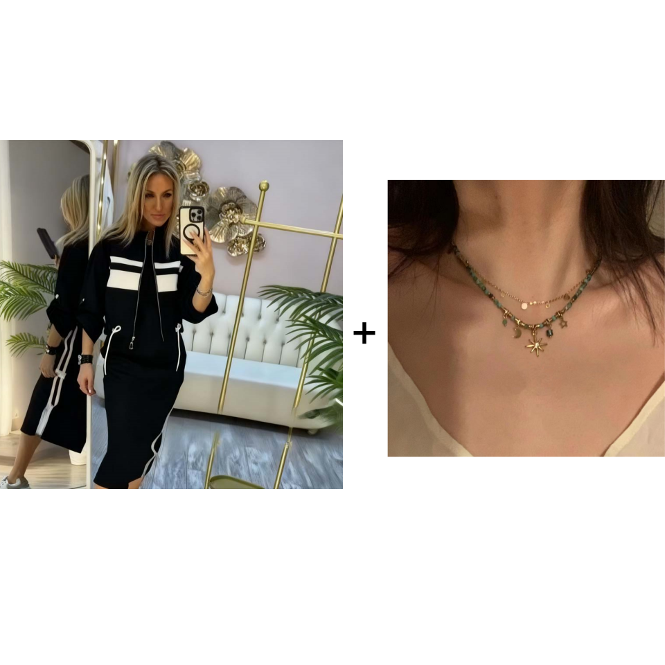 Women's Stand Collar Jacket & Dress Set🧥👗