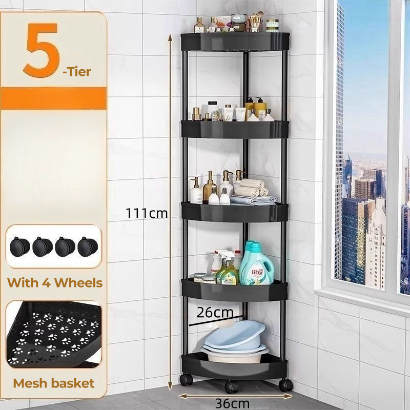 🔥Corner Storage Rack with Wheels