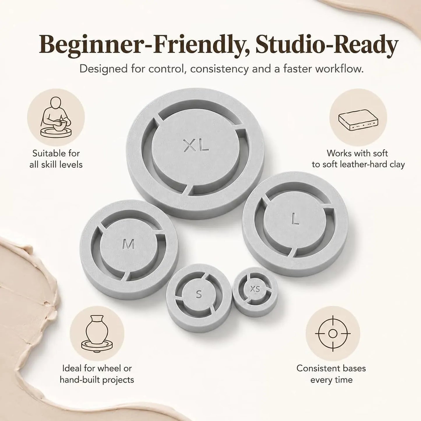 🔥Last Day 49% OFF - Pottery Foot Ring Tool
