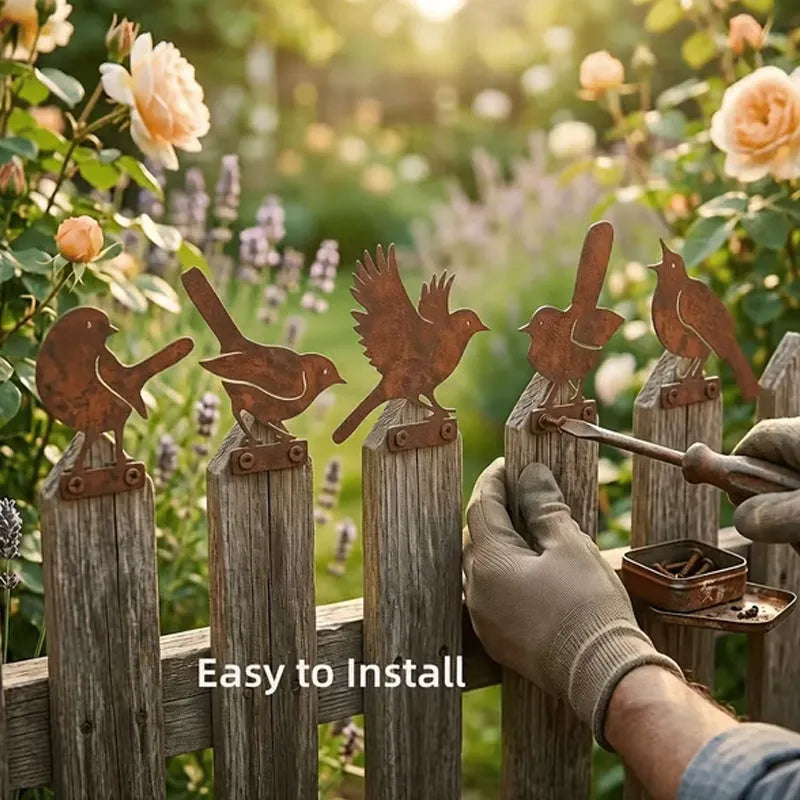 🦩Lifelike Distressed Iron Bird Sculptures — Outdoor Garden Decor