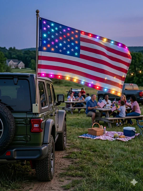 🔥 🦅 Illuminated 250th Anniversary USA Commemorative Flag  (3x5 Ft) -Bestseller