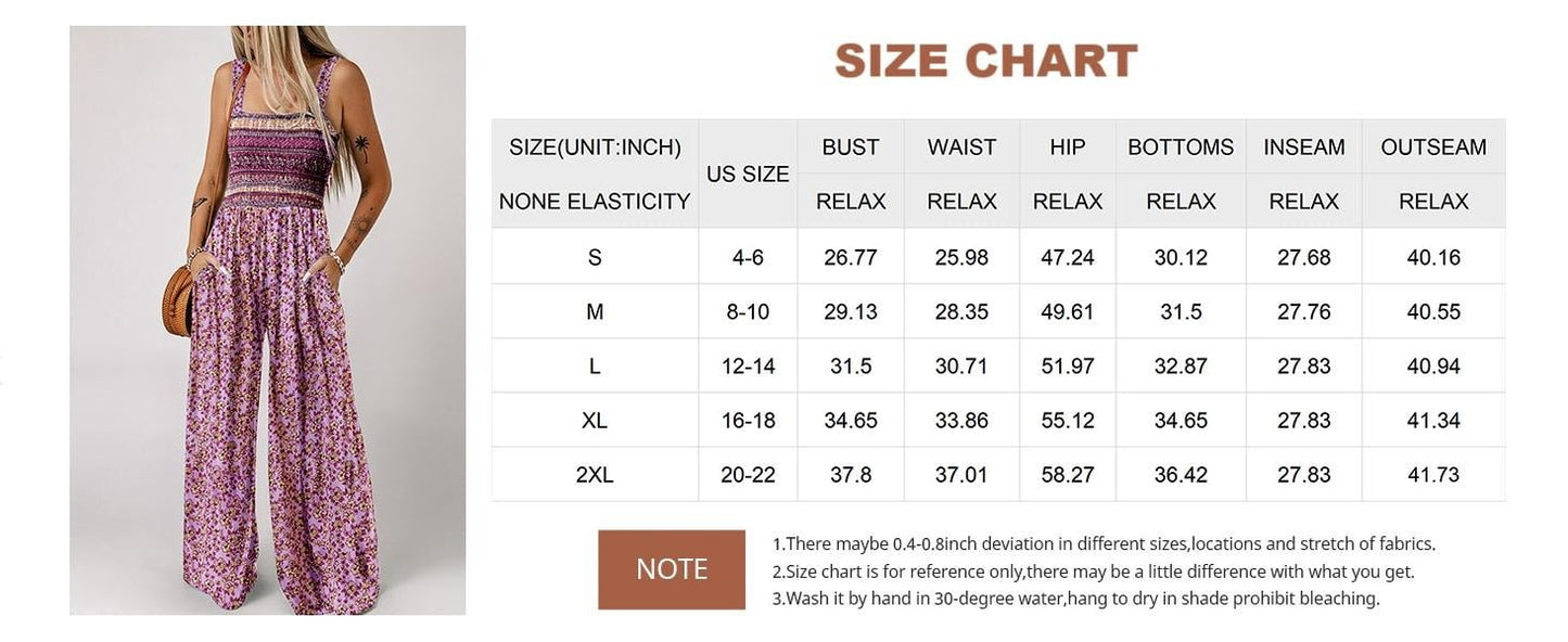 🏖️🌼Women's Casual Print Sleeveless Overalls Jumpsuits