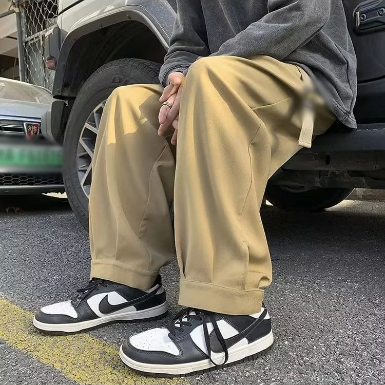 Loose Fit Wide Leg Vintage Elastic Waist Casual Pants (Buy 2 Free Shipping)