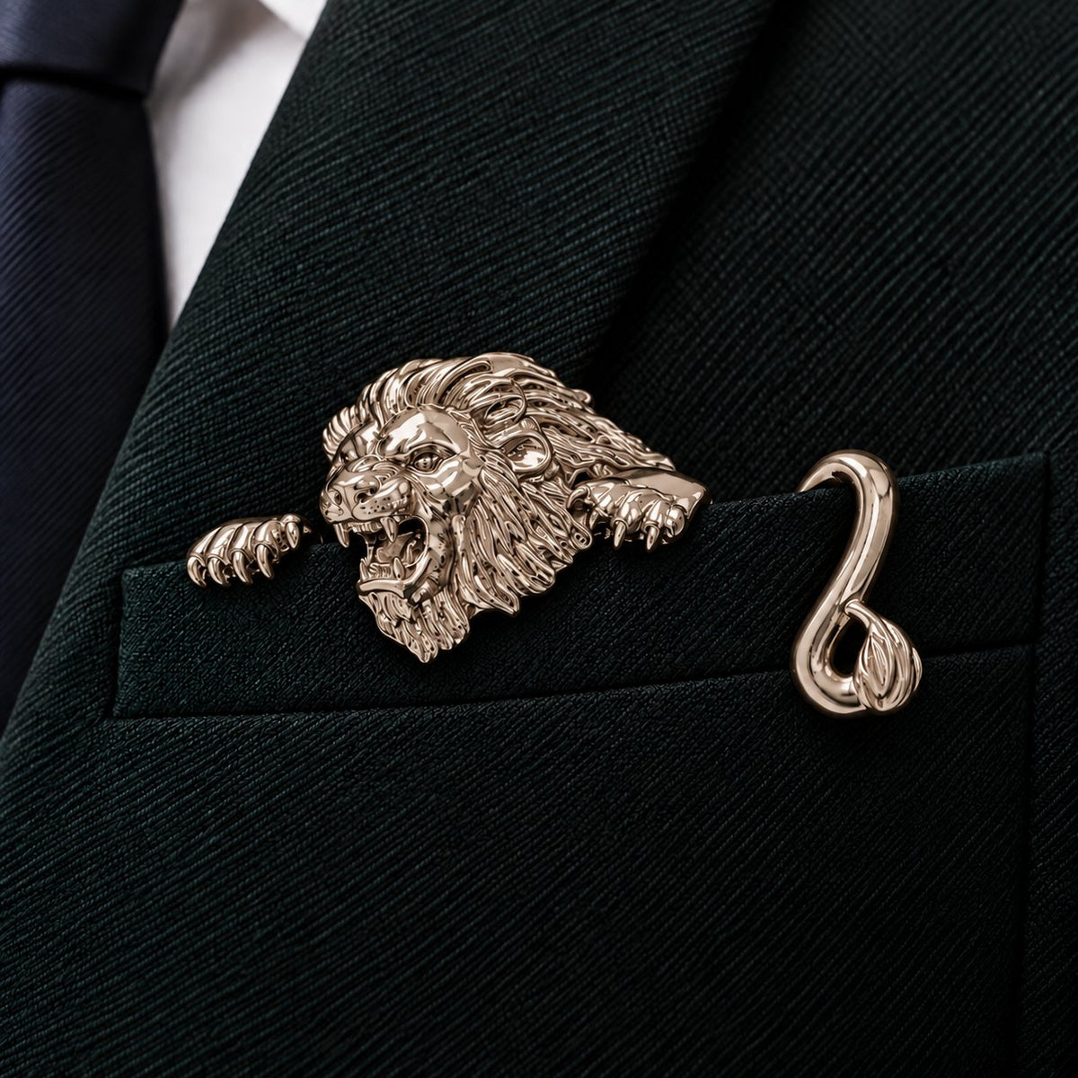🌟 Luxury Sculpted Animal Brooch – Premium Statement Piece for Suits & Blazers🐊👔
