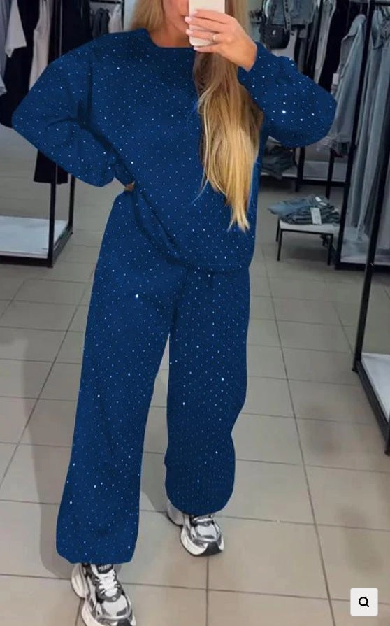 💖Women’s Round-neck Casual Sports Sweatshirt and Jogger Pants (2-piece Set)