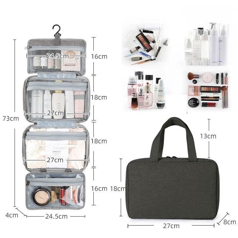 🔥 Toiletry Bag For Women With Hanging Hook