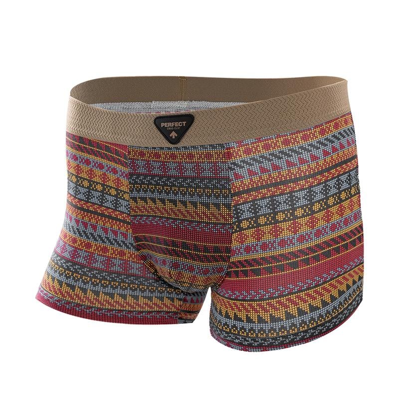 🎁Men's Premium Cotton Boxer Briefs Retro Pattern Design Breathable Mesh Moisture-Wicking Underwear 💥 3 PACK