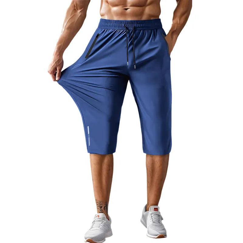 📢📢50% OFF !! ⏰Men's Quick-Dry Athletic Capri Pants with Zipper Pockets